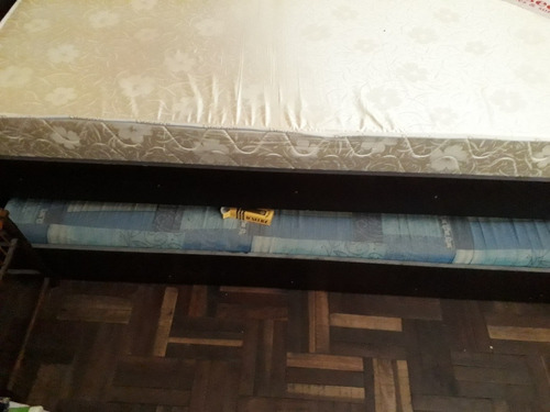 Cama Una Plaza Con Auxiliar Y Cajonera . Opcional Colchón.