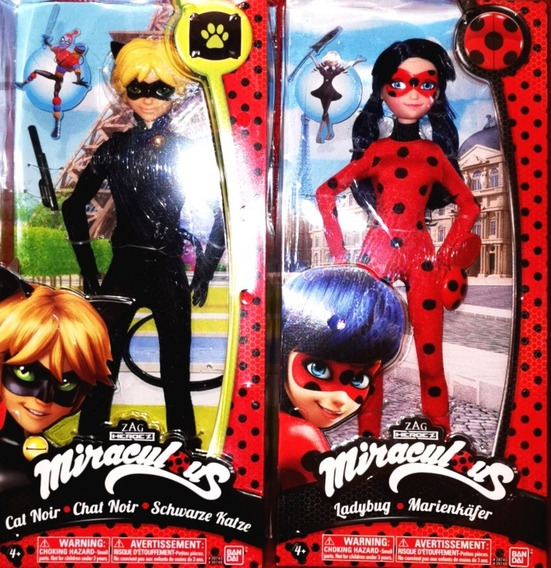 ladybug y cat noir muñecos