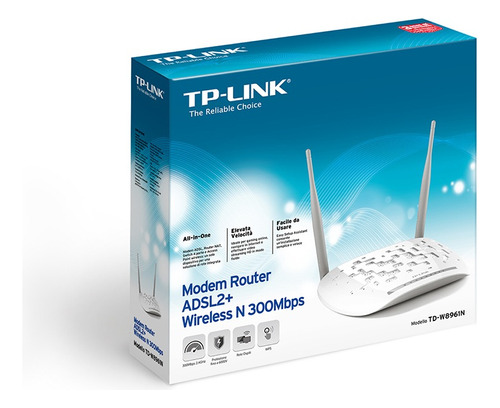 Modem Router Tp-link 300 Mbps N Adsl+ - Sku: Td-w8961n
