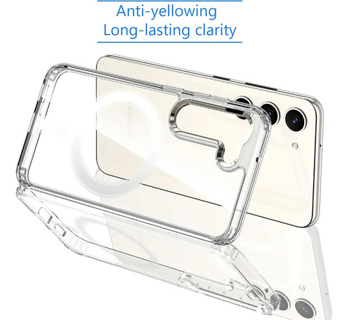Funda Clear Magsafe Magnetic Antishock Para Samsung Transparente S23