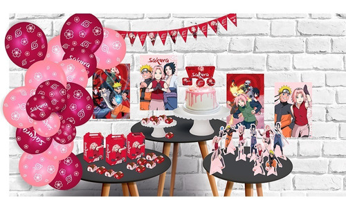 Festa Sakura - Kit Decorativo Só Um Bolinho 