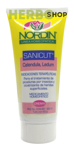 Crema Cicatrizante Sanicut Caléndula Nordin 60g Pack 2