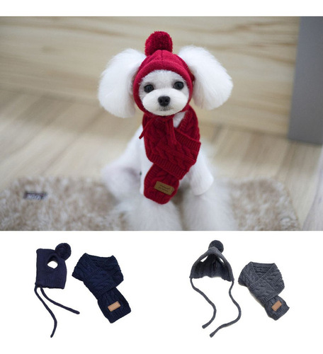 C Disfraz De Mascota, Gorro, Bufanda Tejida, Cálida, Ropa