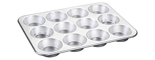 Molde Para Muffins Comerciales De Aluminio Natural Nórdico, 