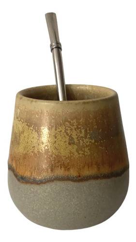 Imagen 2 de 3 de Mate Argentino Con Bombilla|vaso Para Tomar Mate Con Pajilla