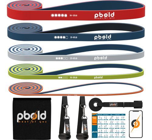 Kit Bandas Poder Elasticas Resistencia Ejercicio Gym Deporte