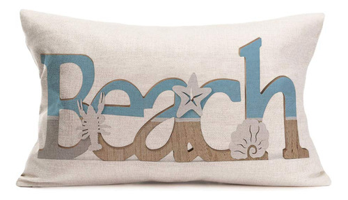 Xihomeli Fundas De Almohada De Verano Con Palabras De Playa.