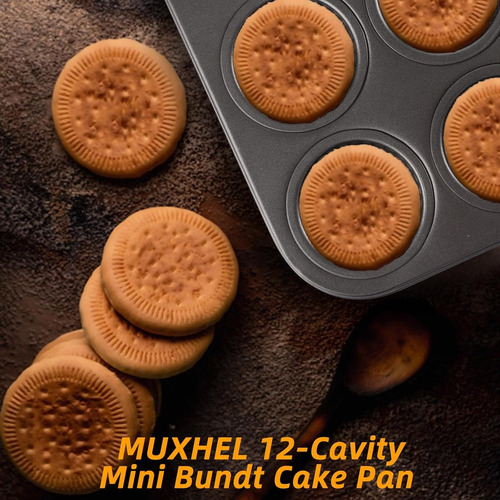 Molde Charola Para 12 Cupcakes Panques Muffin Antiadherente Gris