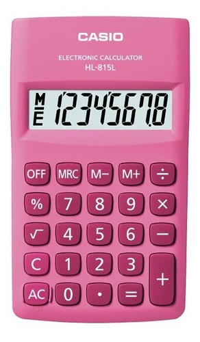 Imagen 1 de 1 de Calculadora Bolsillo Casio Hl-815l Pantalla Grande 8 Dígitos