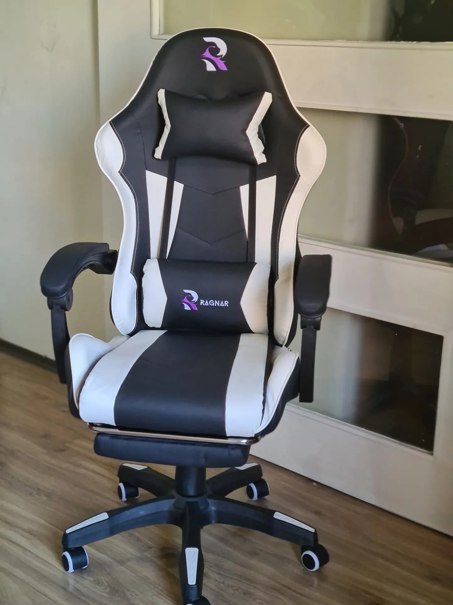 Foto real de Silla Gamer De Escritorio Marca Ragnar® Odín Xz-1000 Blanca