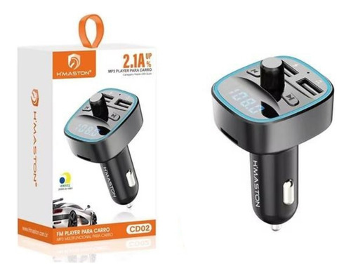 Carregador Veicular Fm Mp3 Player Bluetooth Hmaston - Cd02 Cor Preto