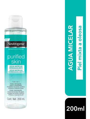 Agua Micelar Neutrogena 7 En 1 Purified Skin X 200 Ml