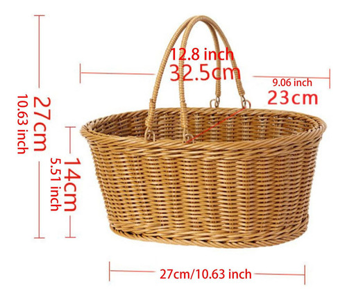Cesta De Picnic Hecha A Mano Decoración De Hogares