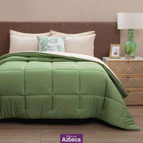 Set 7 Pzs Edredón Down Doble Vista King Size Con Fundas