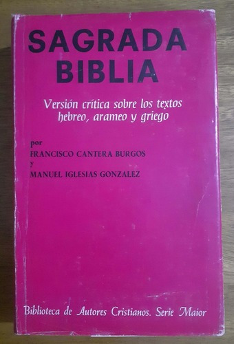 Sagrada Biblia   Cantera - Iglesias