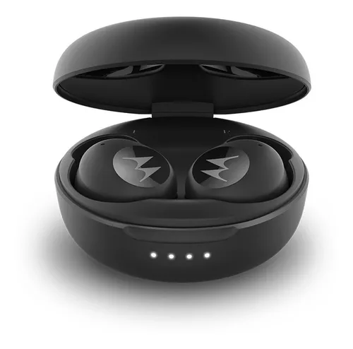 Auricular in-ear gamer inalámbrico Motorola Moto Buds 150 negro con luz LED