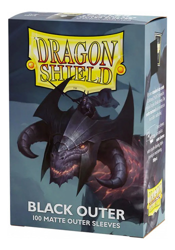 Dragon Shield Black Outer Cubremica Para Cartas De Magic