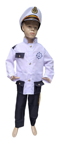 Disfraz De Marinero Capitan Naval Para Niño