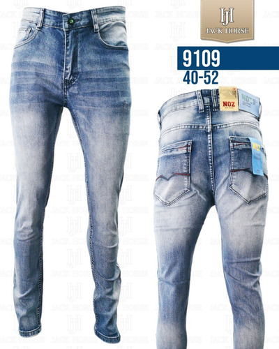 Pantalon Jeans De Hombre Slim Elasticado Semipitillo 9109