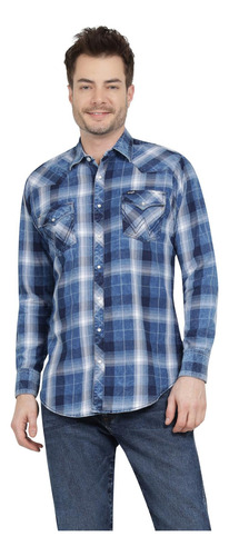 Camisa Vaquera Hombre Wrangler Slim Fit Manga Larga 414