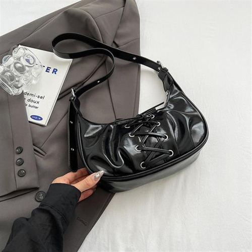 Bolso Hombro En Forma Media Luna Para Mujer, Bolso