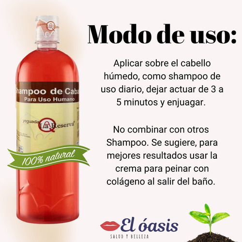 Shampoo Rojo Yeguada La Reserva 100% Original 1 Litro