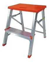 Comprar Escaleras Aluminio Banqueta 2 Escalones Plegable Botafogo Color Rojo