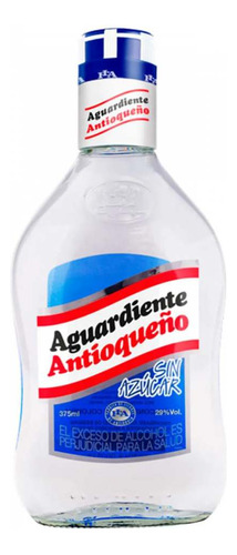 Aguardiente Antiqueño 0548 X 375 Ml Sin Azucar