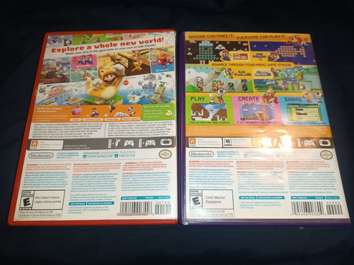 2 Juegos De Wii U Super Mario 3d World Y Super Mario Maker (Usado)