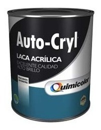 Laca Acabado Negro Acrilico  Autocryl  1/4 Galón
