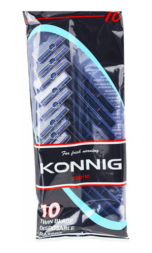 6 Paquetes De 10 Rastrillos Desechables Azul Konnig (85751)
