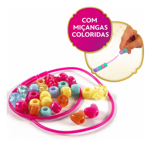 Kit Colares E Pulseiras Com Miçangas Princesas Disney