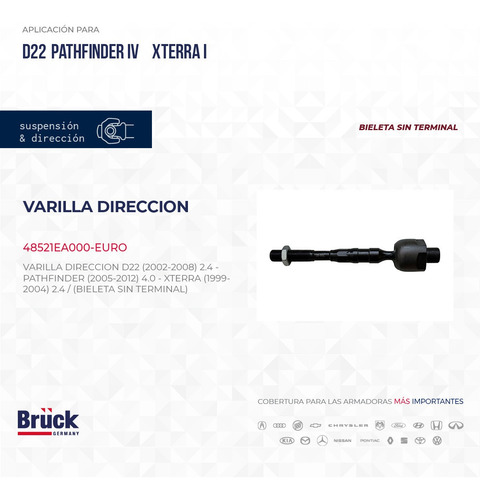 Varilla Direccion Sin Terminal D22 Pathfinder Xterra