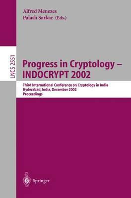 Libro Progress In Cryptology - Indocrypt 2002 - Alfred Me...