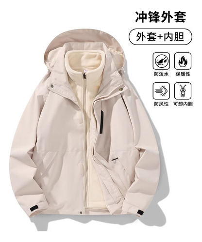 Chaqueta Unisex 3 En 1 De La Nasa 2024 A Prueba De Viento E