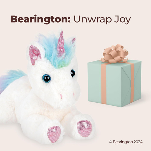 Bearington Lil Rainbow Shimmers The White Unicorn Plush, Ani
