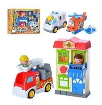 Comprar Metro Force Edificio En Llamas Camión Bomberos Helicoptero