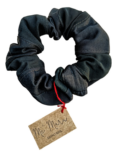 Set X 2 Scrunchies Colitas De Pelo Lgbt Upcycling Pachwork Negro Patchwork