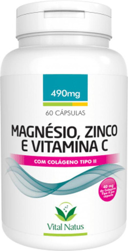 Magnésio+zinco+vitamina C+colágeno Tipo Ii  - Vital Natus
