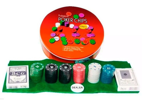 Poker Texas Holdem 120 Fichas Estuche De Lujo Juego De Mesa 