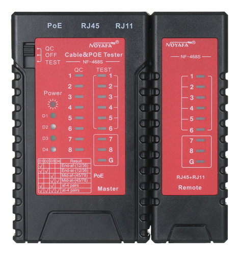 Probador De Cables De Red Rj45 Noyafa Ethernet Lan Tester Ca