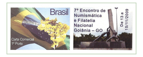 Personalizado Folha 12 Selos 7o Encontro Filatélico Goiânia