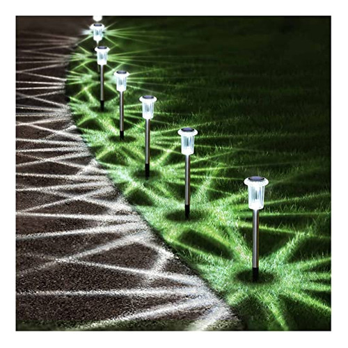 Luces Solares Para Caminos Exteriores, Paquete De 10 Unidade