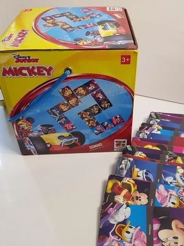 Disney Junior Mickey Juego Domino 28 Piezas De 10x5 Cms