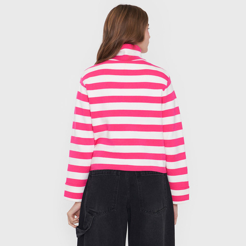 Sweater Mujer Cuello Tortuga Fucsia Corona