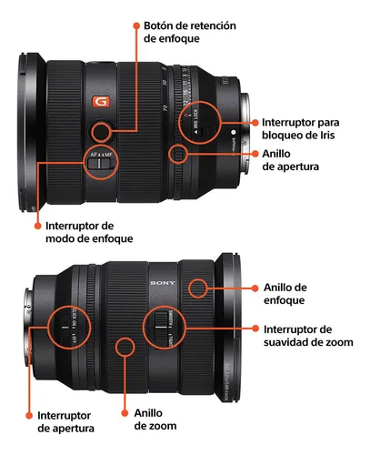 Lente Sony Fe 24-70mm F2,8 Gm Ii Master Montura E Full Frame Color Negro Tipo De Montaje Sony E