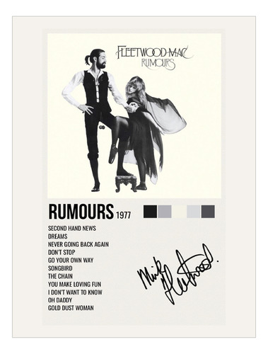 Poster Papel Fotografico Fleetwood Mac Rumours 120x80