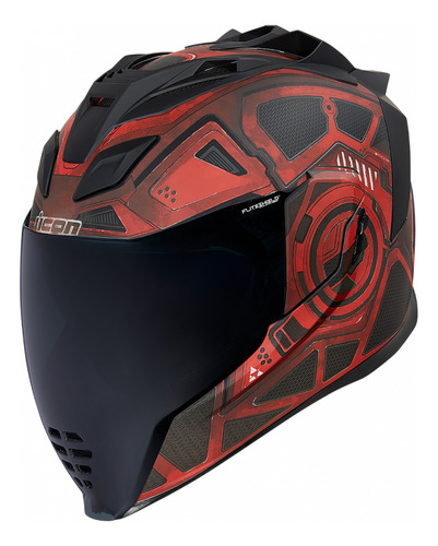 Casco Icon Airflite Blockchain - Rojo