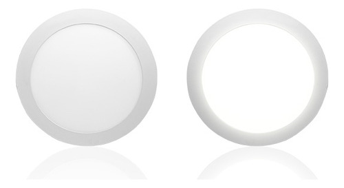 Painel Led Taschibra 18w Redondo Embutir Autovolt Branco