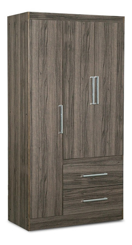Ropero Placard Infantil Máximo 3 Puertas Con 2 Cajones Melamina Reforzado Color Dakota